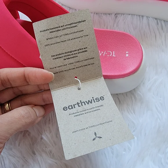 🔥SALE🔥 TOMS Women's, Alpargata Crossover Hot Pink Sandal size 8.5 - Picture 8 of 10